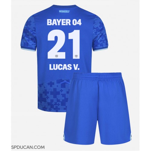 Dječji Nogometni Dres Bayer Leverkusen Lucas Vazquez #21 Rezervni 2025-26 Kratak Rukav (+ Kratke hlače)